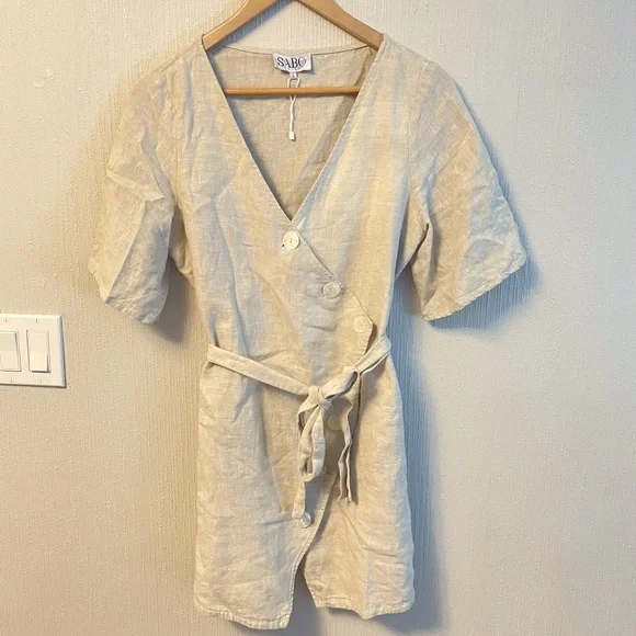 Linen Mini Dress - Picture 2 of 6